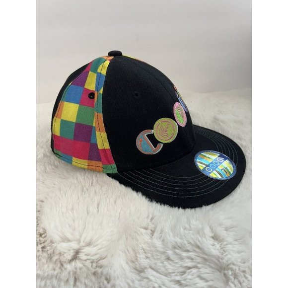 *NEW* VTG COOGI OF AUSTRALIA RAINBOW CHECK FITTED BASEBALL CAP HAT SIZE 7 1/2 - Picture 2 of 9